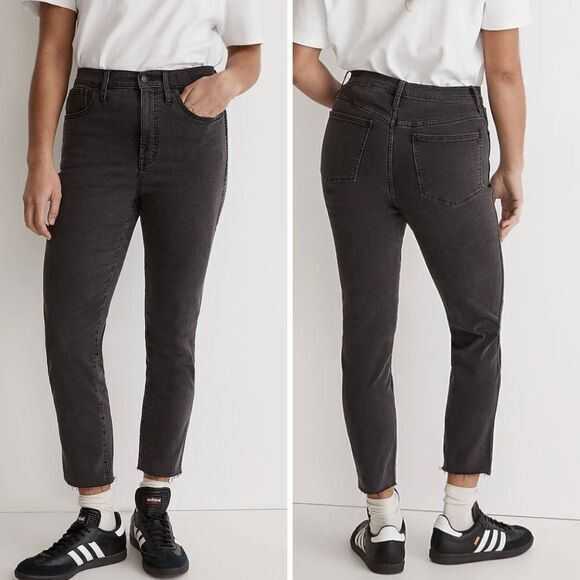 NEW Madewell Petite Stovepipe Jeans in Banberry Wash: Raw-Hem, P27 - Picture 1 of 16